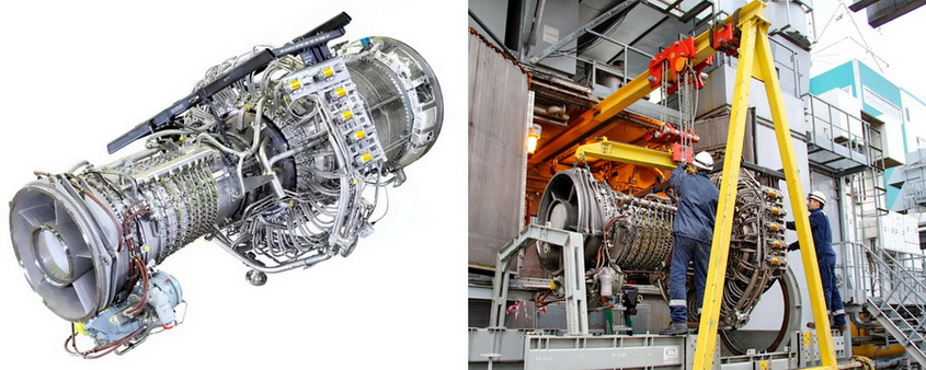 Model of LM2500 turbine. Dismantling of gas generator of the GTU for upgrade (GT CHPP Luch, 2019)