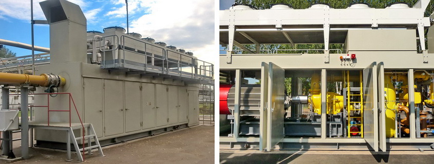 Booster compressor station for fuel gas