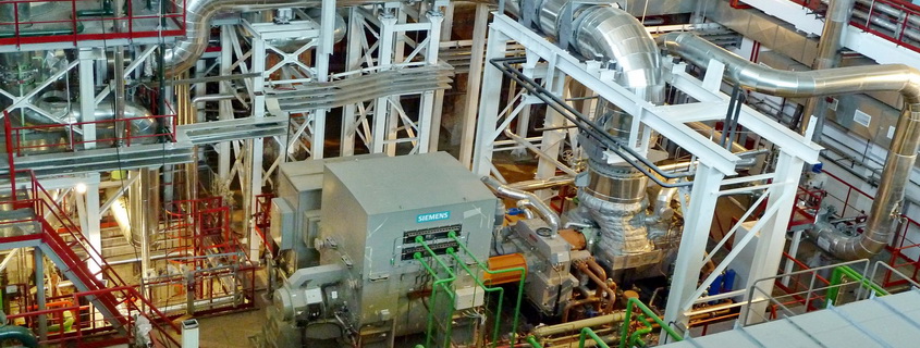 In 2015, the new SST-300 steam turbine was integrated into the process space of the existing CCGT