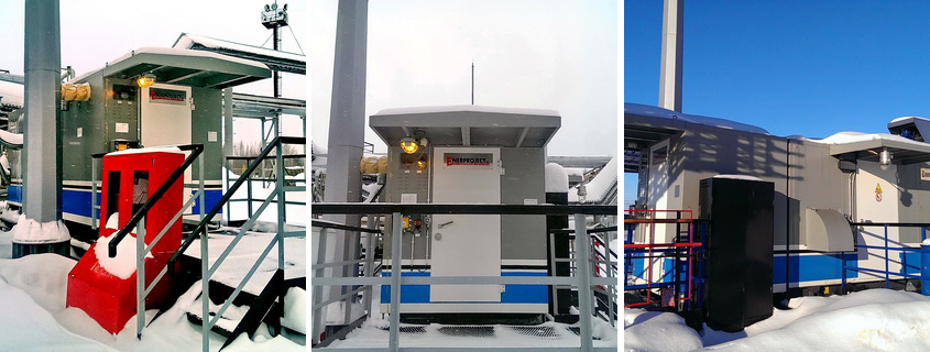 ENERGAS vacuum compressor stations at the Tomskneft fields