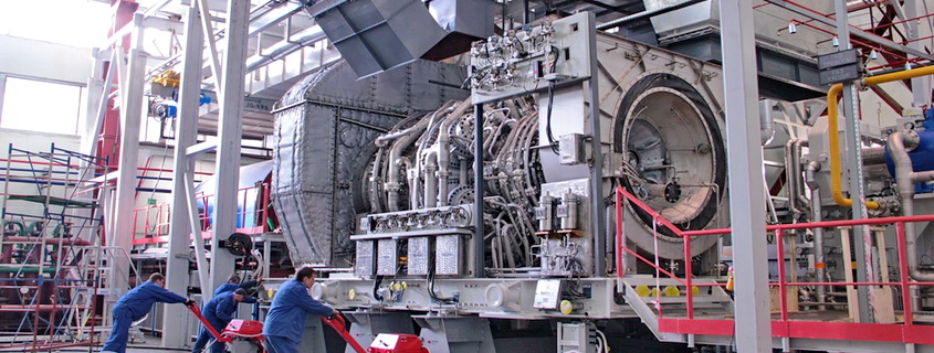 Gas turbine installation to the test bench