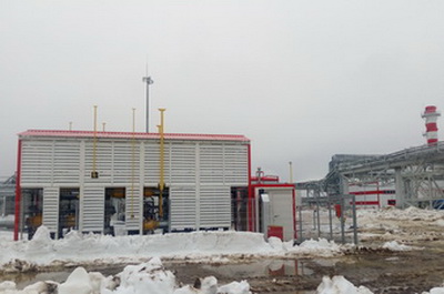 Block-type gas treatment unit