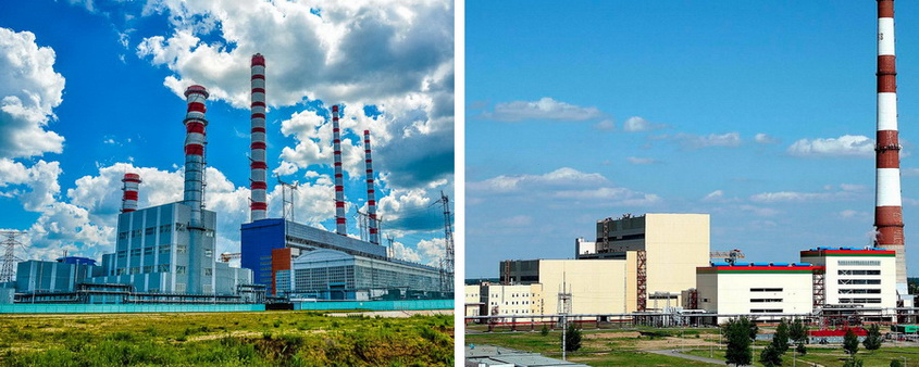 Lukomlskaya SDPP (the most powerful) and Minsk CHPP-5 (youngest) power plants in Belarus