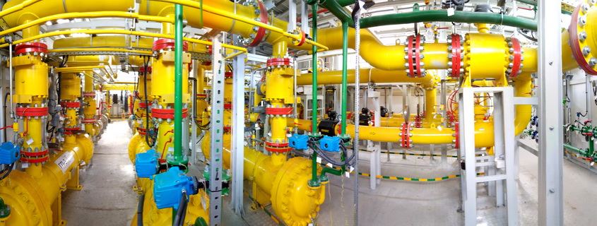 Process compartment of ENERGAS gas treatment station