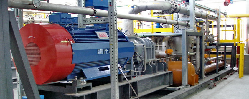 Gas booster unit as part of associated gas BCS