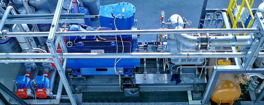 Gas booster unit as part of associated gas BCS