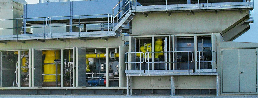 Two-stage compressor unit No. 1 as part of BCS