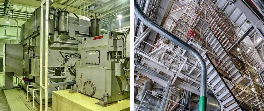 Generating equipment of the power unit (generator of GTU and waste-heat boiler)