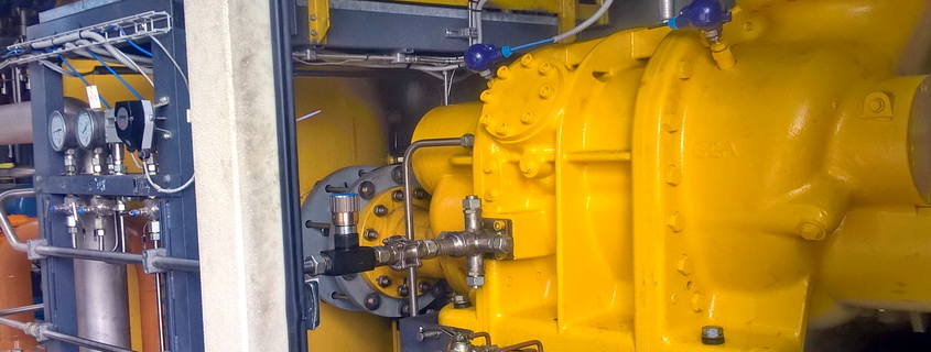 The basis of unit is screw oil-filled compressor