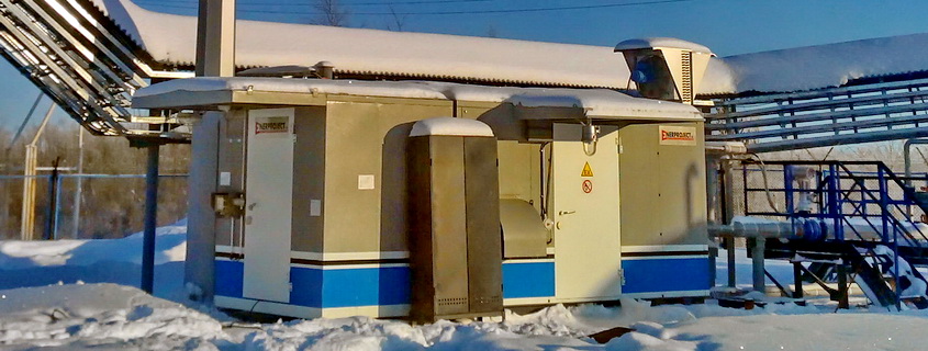 Vacuum compressor station at the site of PWRU-3 of Sovietskoye field