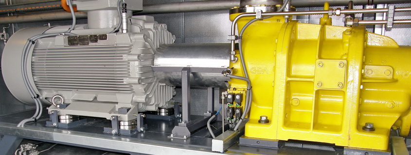 The basis of the unit is a screw oil-filled compressor with electric drive (electric engine)