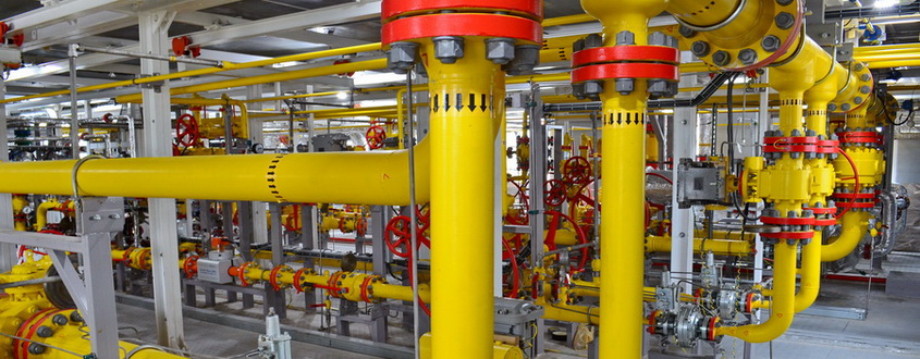 The building of each module consists of block-boxes with various process equipment