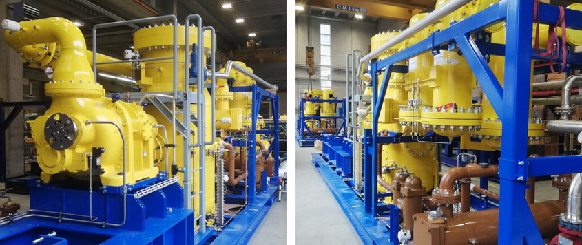 Gas compressor units at factory assembly stage