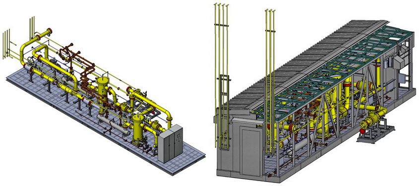 3D model of the ENERGAS GRS for the GTPP-254MW at Berezovskaya SDPP