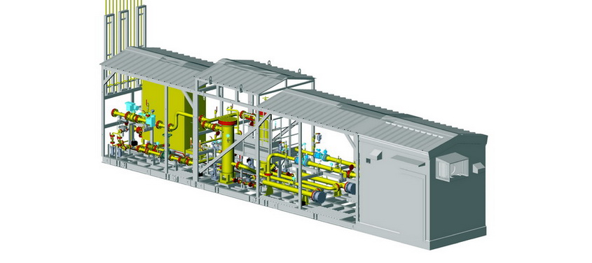 3D model of the automated gas distribution station