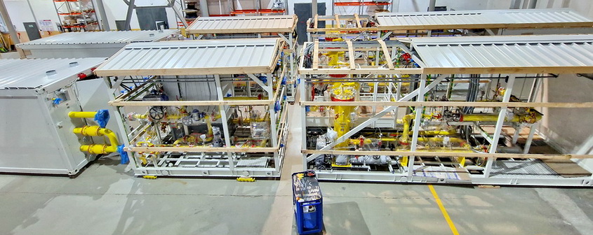 After preliminary (factory) testing, the AGDS is ready for shipment