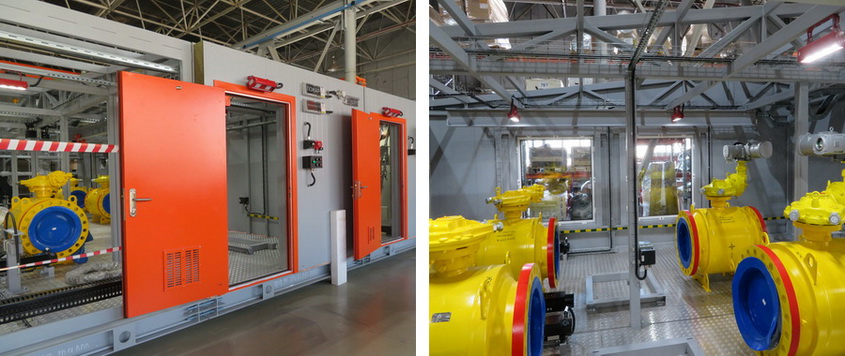 Commercial gas metering station for the Novolenskaya TPP at the factory assembly stage